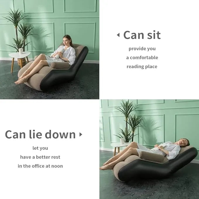 S Type Inflatable Sofa , Portable Lounge Chair - Infinitemartpk.store