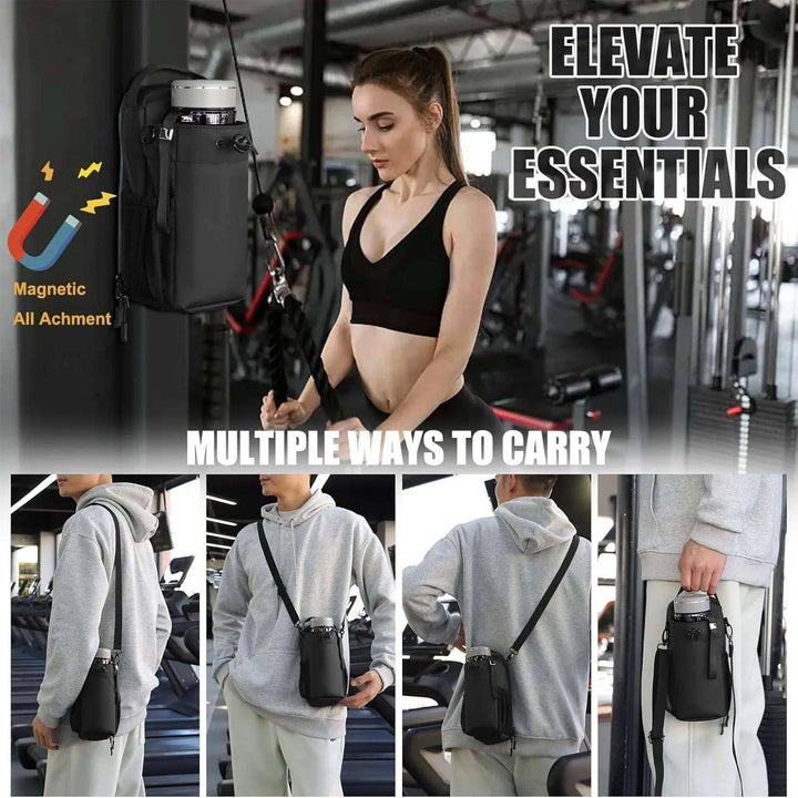 Magnetic Gym & Sports Sling Bag (Without Bottle) - Infinitemartpk.store