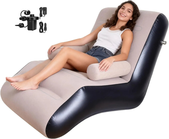 S Type Inflatable Sofa , Portable Lounge Chair - Infinitemartpk.store