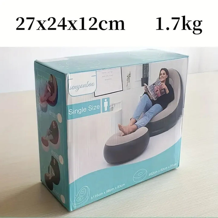 Inflatable Sofa with Footrest and Free Electric Inflator - Infinitemartpk.store