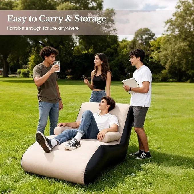 S Type Inflatable Sofa , Portable Lounge Chair - Infinitemartpk.store