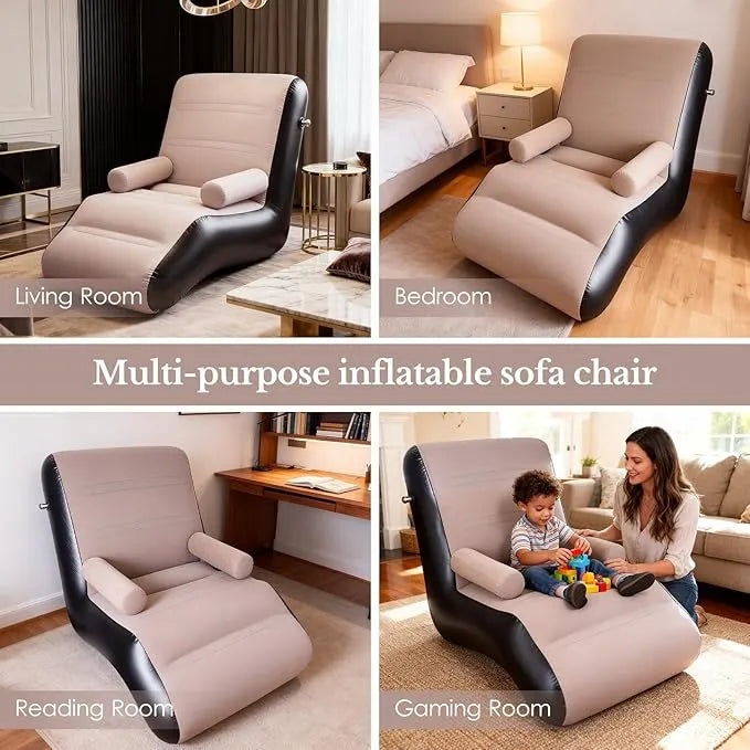 S Type Inflatable Sofa , Portable Lounge Chair - Infinitemartpk.store
