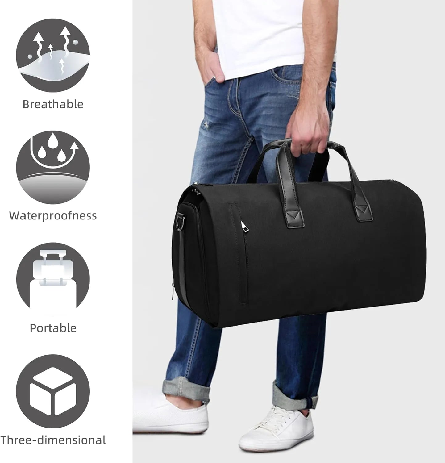 Convertible Duffle Garment Bag without Wheel - Infinitemartpk.store