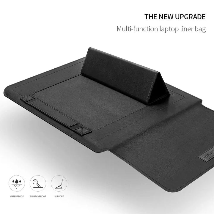 Laptop Sleeve Bag with Stand (Leather) - Infinitemartpk.store