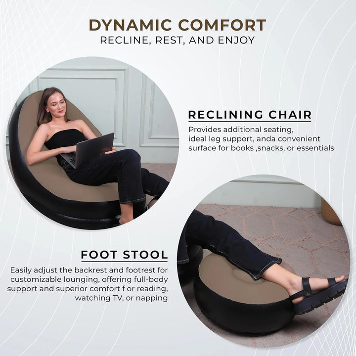Inflatable Sofa with Footrest and Free Electric Inflator - Infinitemartpk.store